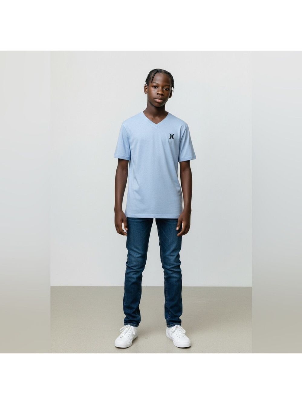 Hurley Boys V-Neck T-Shirt, Size XL, Blue